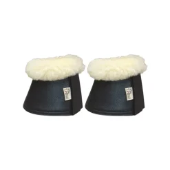 Harry's Horse Cloches en Néoprène Noir et Mouton pour Cheval