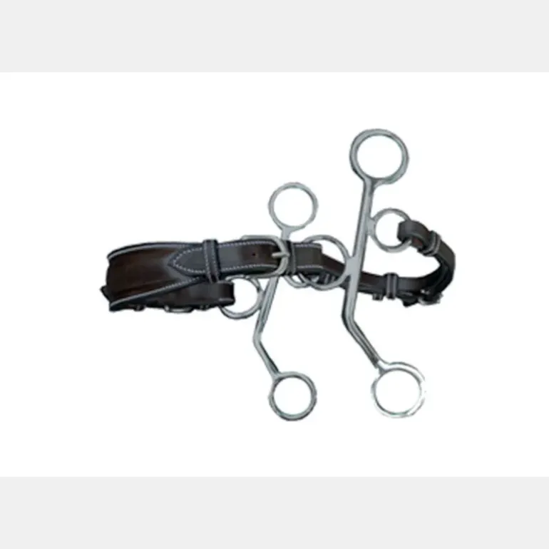 Jump'In Hackamore Cuir Branches Courtes Havane