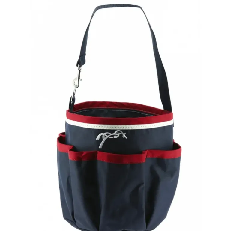PÉNÉLOPE - Sac de Pansage Groom - Marine/Rouge